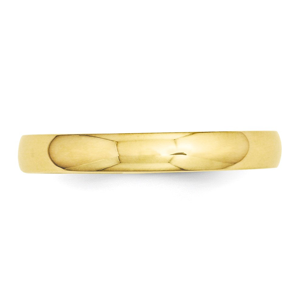 Alternate view of the 3mm 14K Yellow Gold Half Round Standard Fit Band, Size 4 by The Black Bow Jewelry Co.