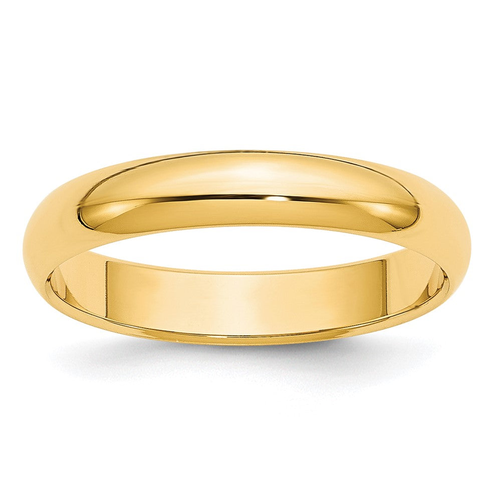 4mm 14K Yellow Gold Half Round Standard Fit Band, Size 4, Item R12314-4MM-04 by The Black Bow Jewelry Co.