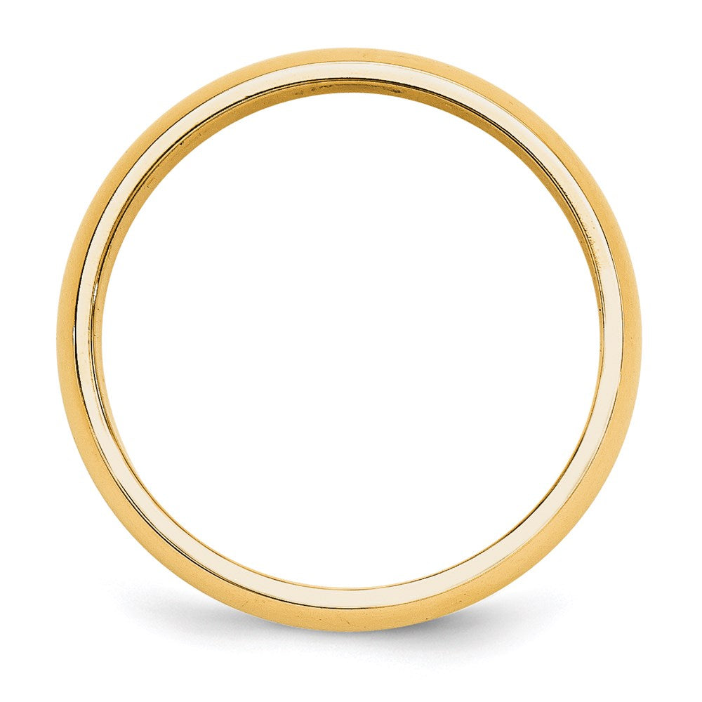 Alternate view of the 5mm 14K Yellow Gold Half Round Standard Fit Band, Size 4 by The Black Bow Jewelry Co.