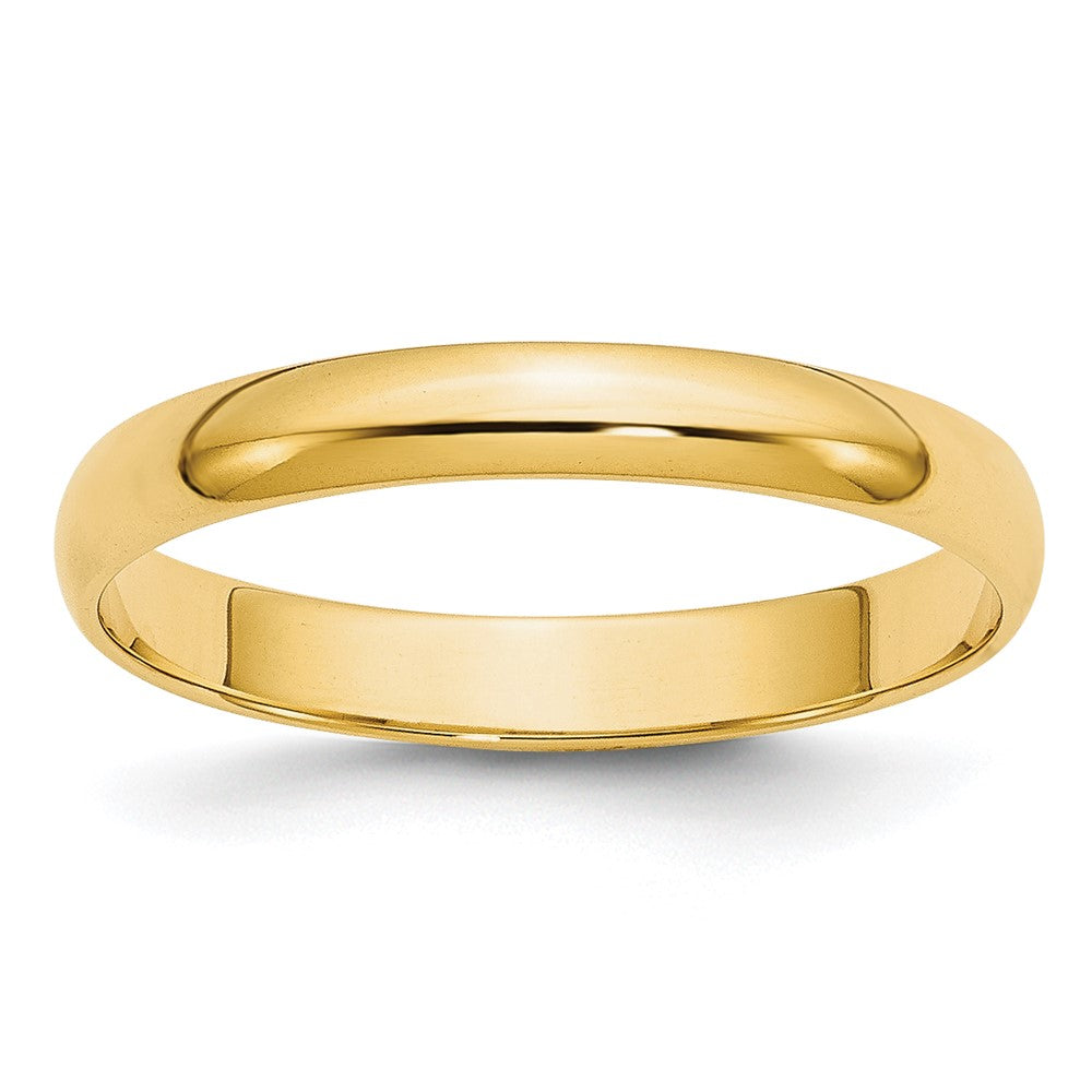 3mm 14K Yellow Gold Light Half Round Standard Fit Band, Size 4, Item R12315-3MM-04 by The Black Bow Jewelry Co.