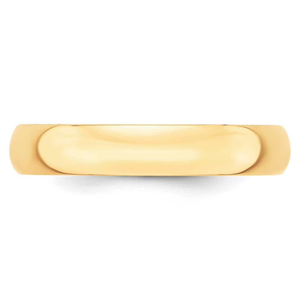 Alternate view of the 4mm 14K Yellow Gold Light Half Round Standard Fit Band, Size 4 by The Black Bow Jewelry Co.