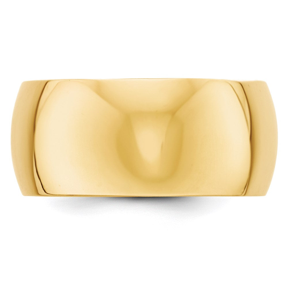 Alternate view of the 7mm to 12mm 14K Yellow Gold Half Round Standard Fit Band by The Black Bow Jewelry Co.