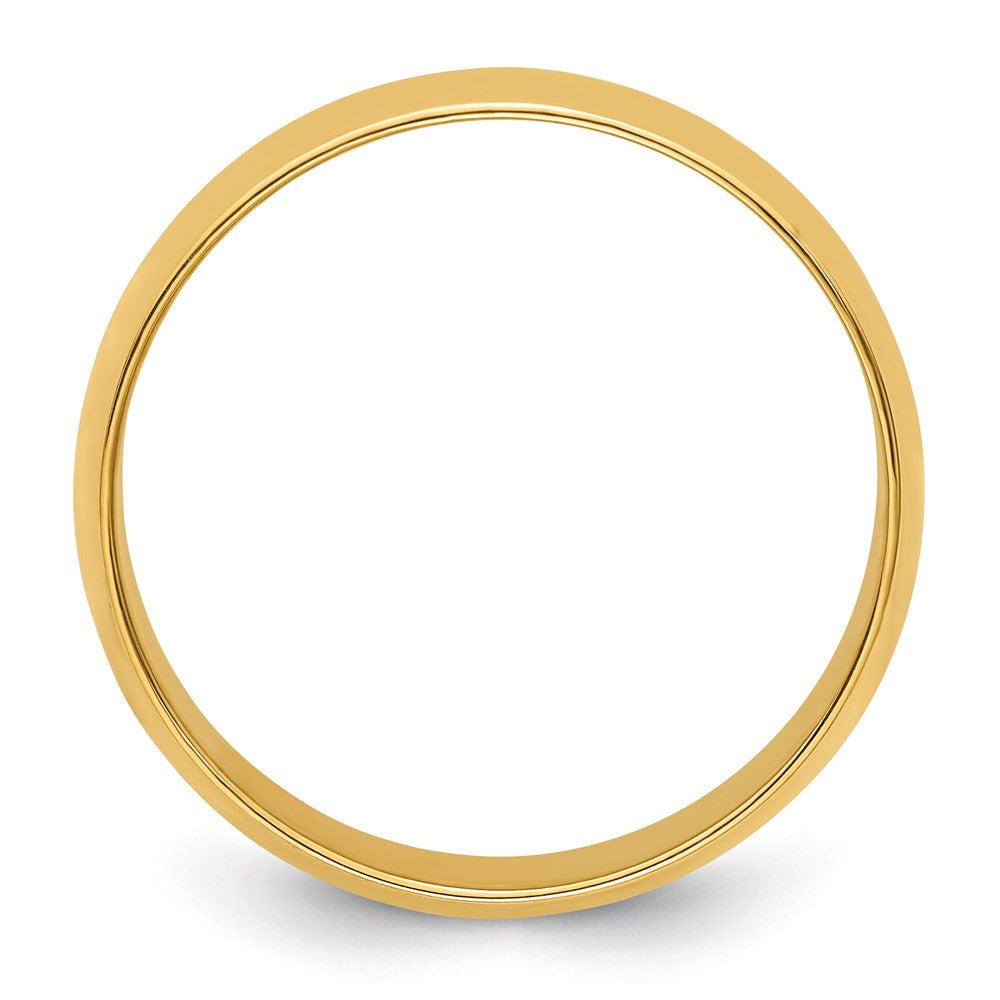 Alternate view of the 7mm 14K Yellow Gold Light Half Round Standard Fit Band, Size 6.75 by The Black Bow Jewelry Co.