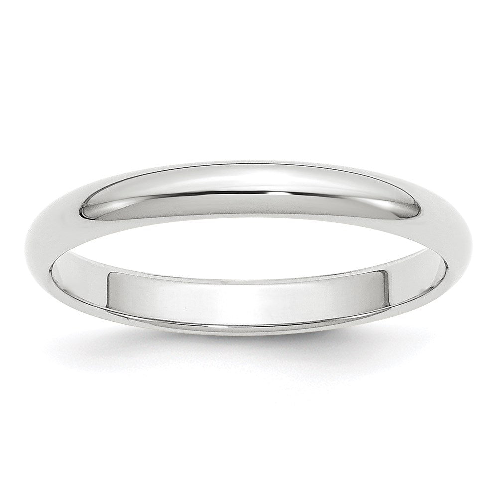 3mm 14K White Gold Half Round Standard Fit Band, Size 4, Item R12318-3MM-04 by The Black Bow Jewelry Co.