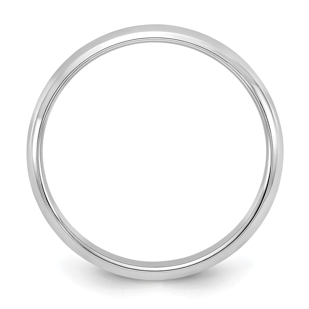 Alternate view of the 3mm 14K White Gold Half Round Standard Fit Band, Size 4 by The Black Bow Jewelry Co.