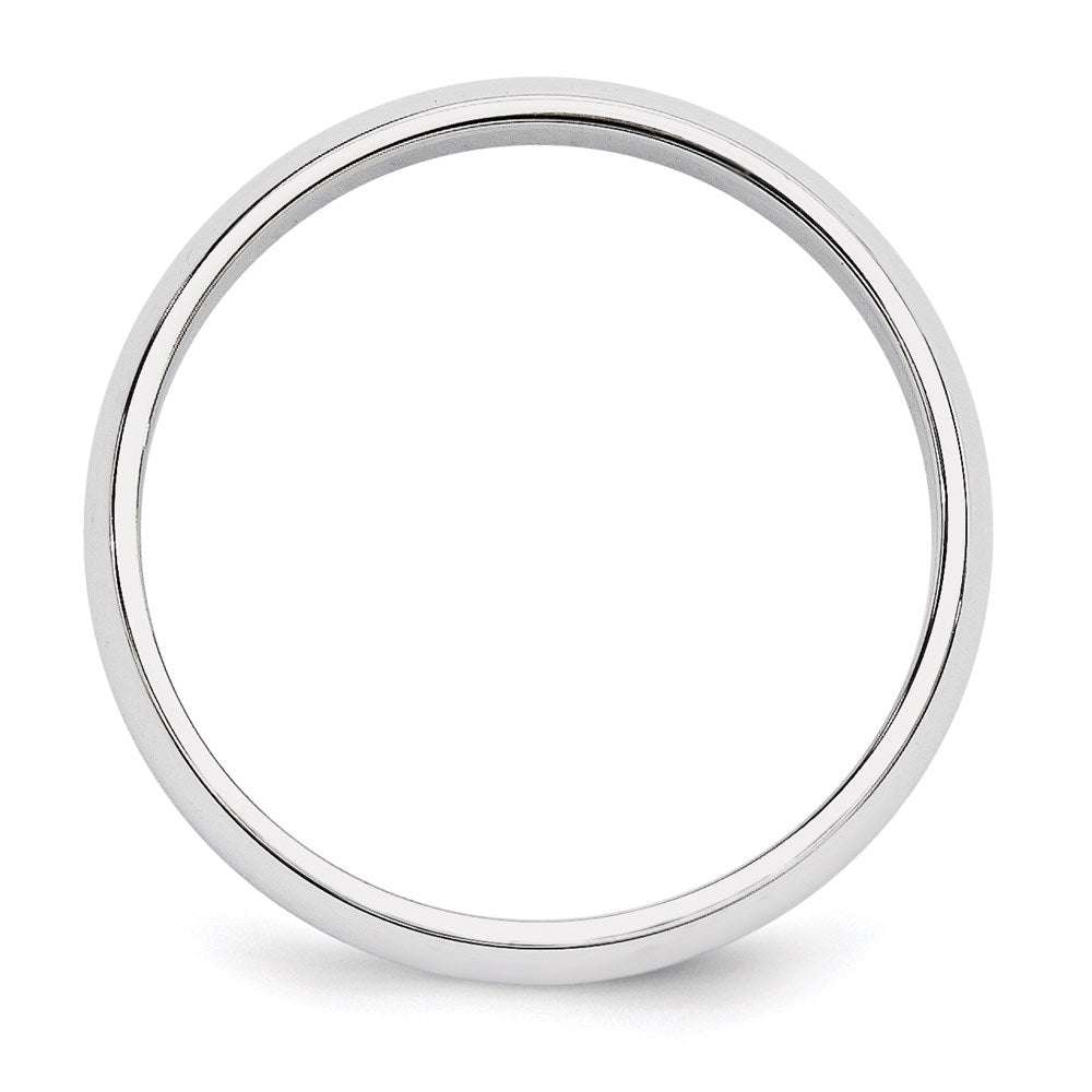 Alternate view of the 5mm 14K White Gold Half Round Standard Fit Band, Size 4 by The Black Bow Jewelry Co.