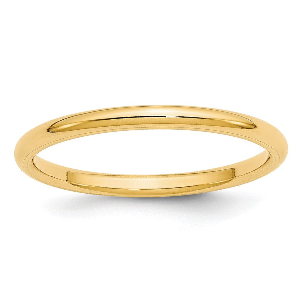 2mm to 6mm 10K Yellow Gold Domed Comfort Fit Band, Item R12328 by The Black Bow Jewelry Co.