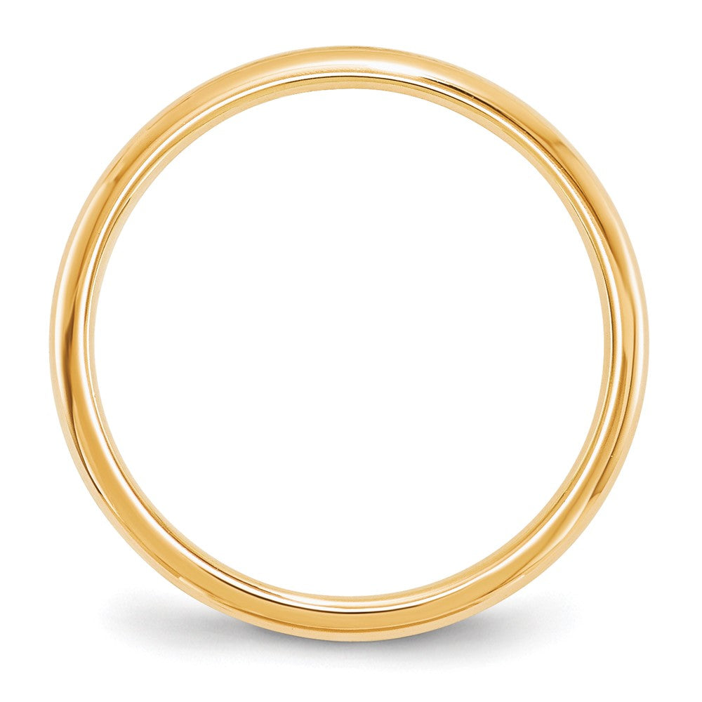 Alternate view of the 2mm to 6mm 10K Yellow Gold Domed Comfort Fit Band by The Black Bow Jewelry Co.