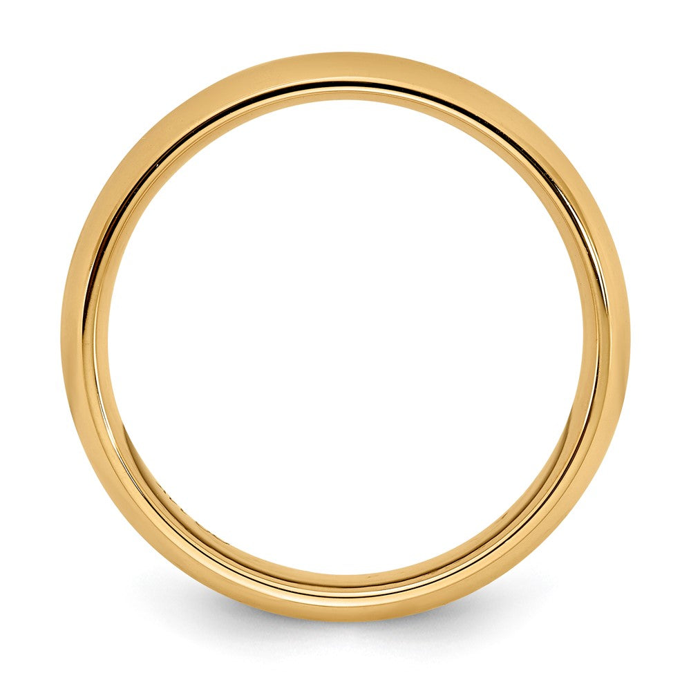 Alternate view of the 3mm 10K Yellow Gold STD Domed Comfort Fit Band, Size 4 by The Black Bow Jewelry Co.