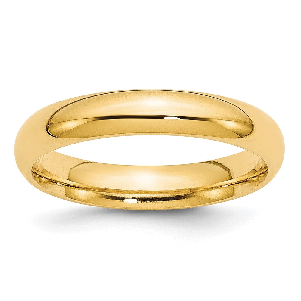 4mm 10K Yellow Gold STD Domed Comfort Fit Band, Size 4, Item R12328-4MM-04 by The Black Bow Jewelry Co.