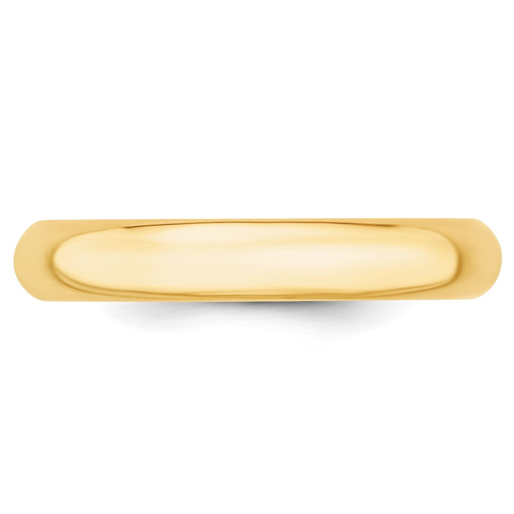 Alternate view of the 4mm 10K Yellow Gold STD Domed Comfort Fit Band, Size 4 by The Black Bow Jewelry Co.