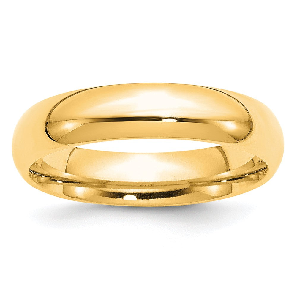 5mm 10K Yellow Gold STD Domed Comfort Fit Band, Size 4, Item R12328-5MM-04 by The Black Bow Jewelry Co.