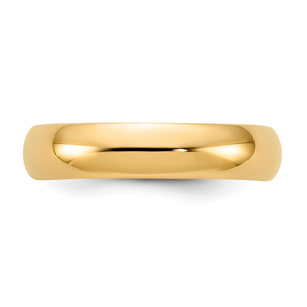 Alternate view of the 5mm 10K Yellow Gold STD Domed Comfort Fit Band, Size 4 by The Black Bow Jewelry Co.