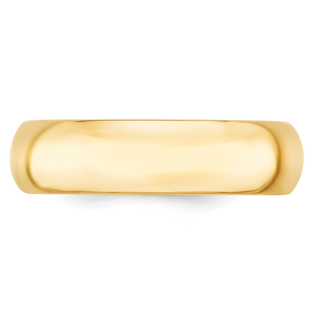 Alternate view of the 6mm 10K Yellow Gold STD Domed Comfort Fit Band, Size 4 by The Black Bow Jewelry Co.