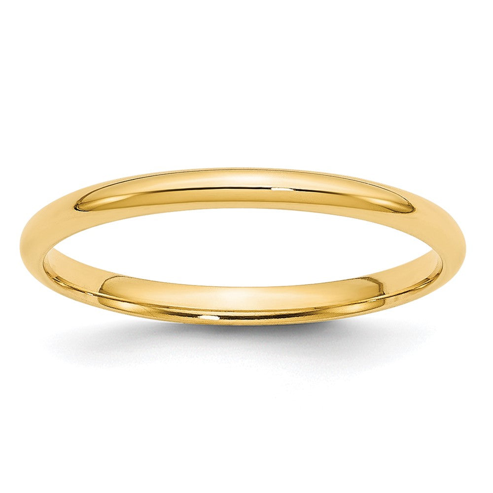 2mm to 6mm 10K Yellow Gold Lightweight Domed Comfort Fit Band, Item R12329 by The Black Bow Jewelry Co.