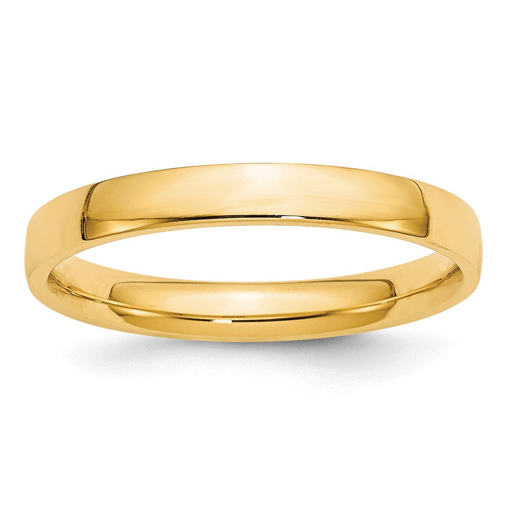 3mm 10K Yellow Gold Lightweight Domed Comfort Fit Band, Size 4, Item R12329-3MM-04 by The Black Bow Jewelry Co.