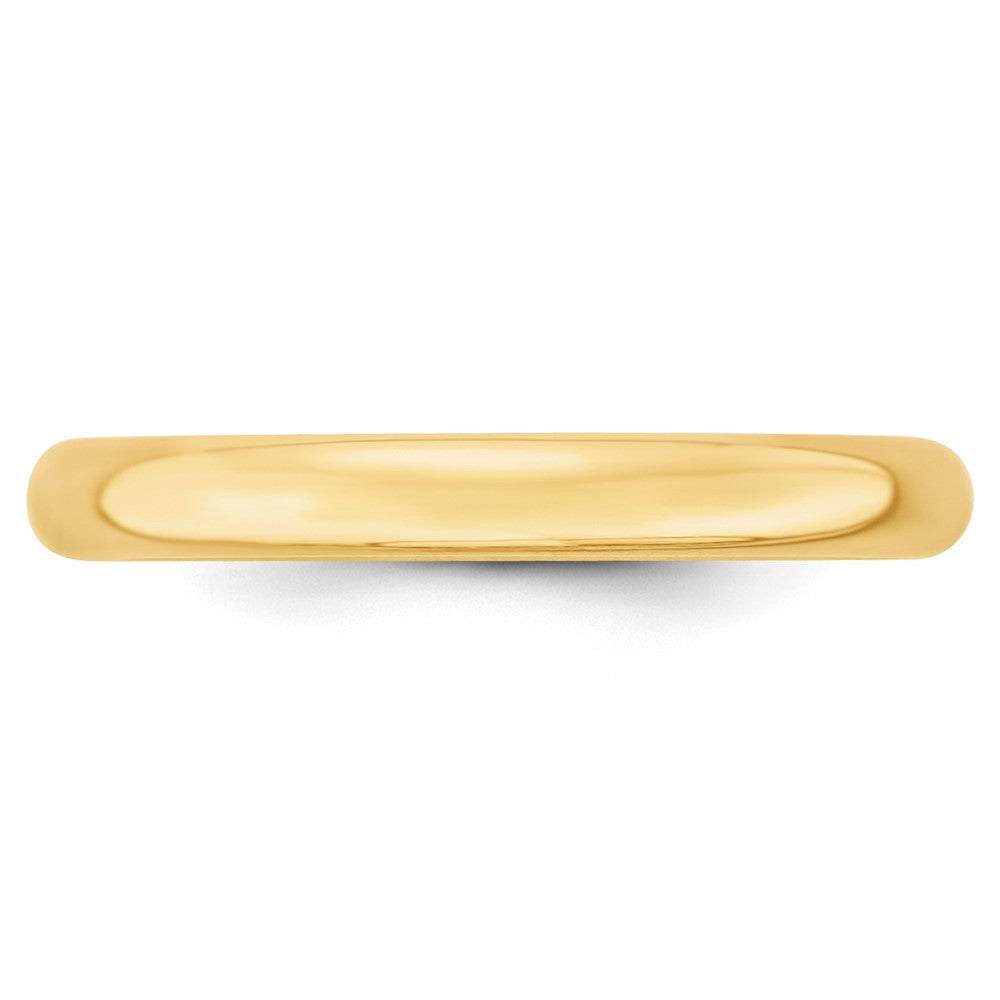 Alternate view of the 3mm 10K Yellow Gold Lightweight Domed Comfort Fit Band, Size 4 by The Black Bow Jewelry Co.