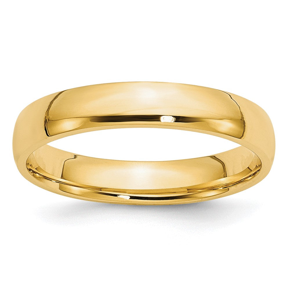 4mm 10K Yellow Gold Lightweight Domed Comfort Fit Band, Size 4, Item R12329-4MM-04 by The Black Bow Jewelry Co.