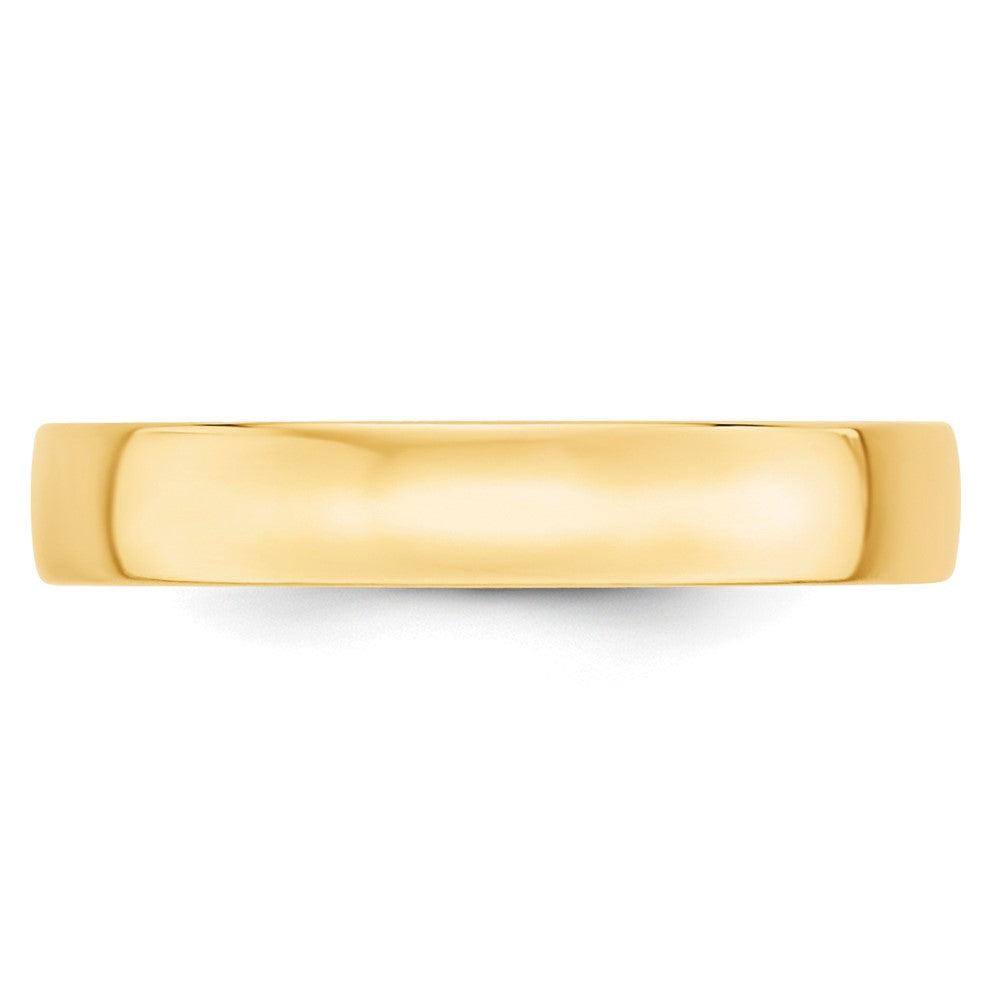 Alternate view of the 4mm 10K Yellow Gold Lightweight Domed Comfort Fit Band, Size 4 by The Black Bow Jewelry Co.