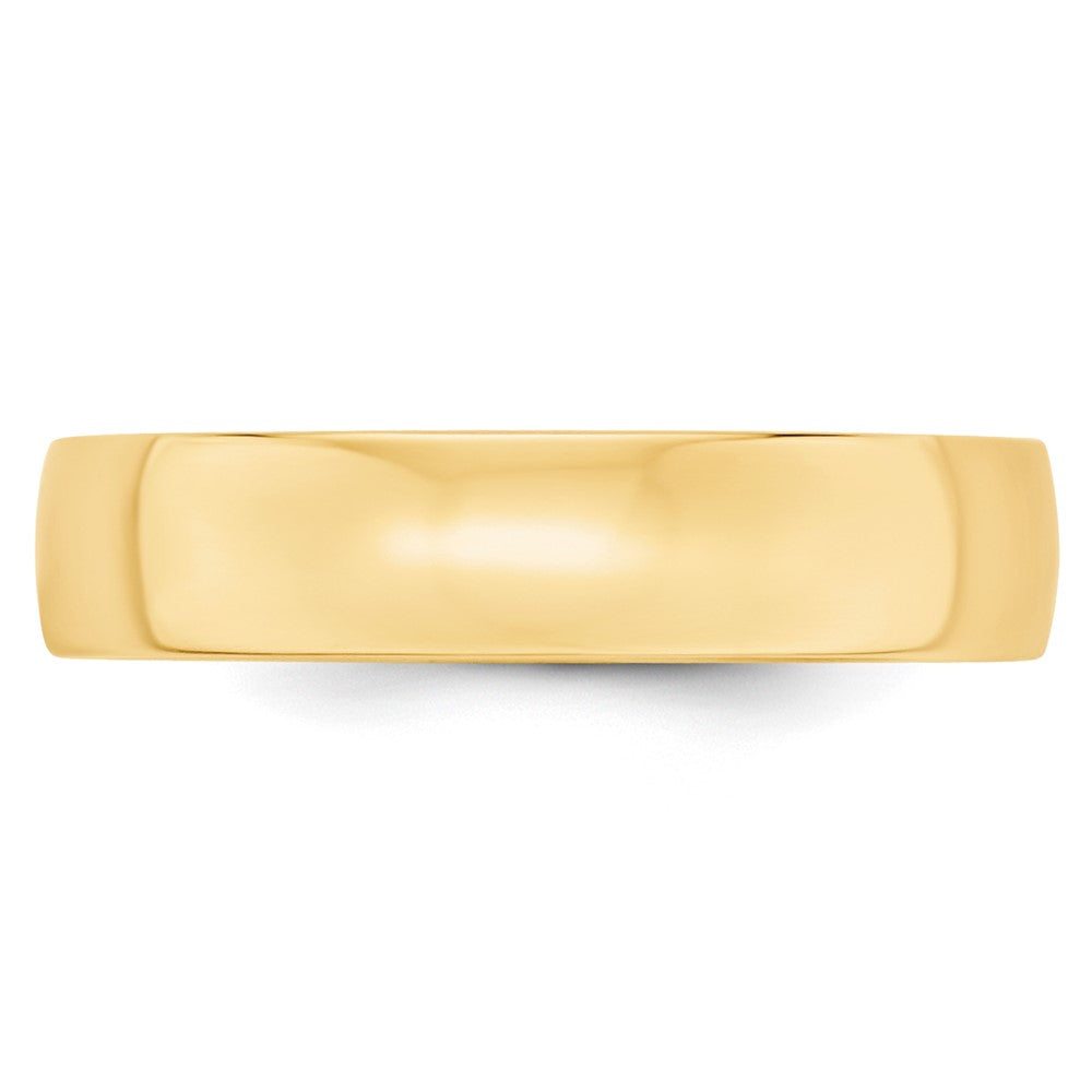 Alternate view of the 5mm 10K Yellow Gold Lightweight Domed Comfort Fit Band, Size 4 by The Black Bow Jewelry Co.