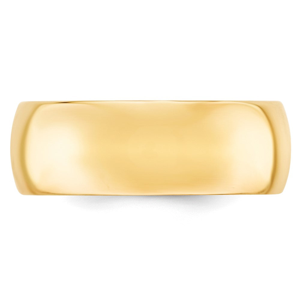 Alternate view of the 8mm 10K Yellow Gold STD Domed Comfort Fit Band, Size 6 by The Black Bow Jewelry Co.