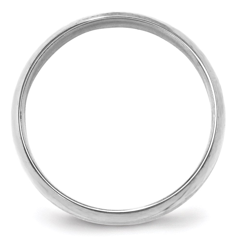 Alternate view of the 6mm 10K White Gold Lightweight Domed Comfort Fit Band, Size 4 by The Black Bow Jewelry Co.