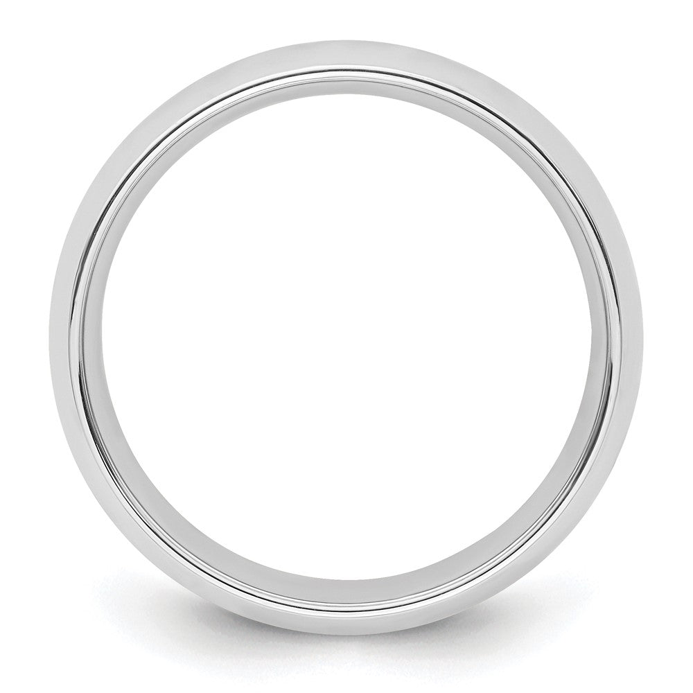 Alternate view of the 7mm or 8mm 10K White Gold Domed Comfort Fit Band by The Black Bow Jewelry Co.