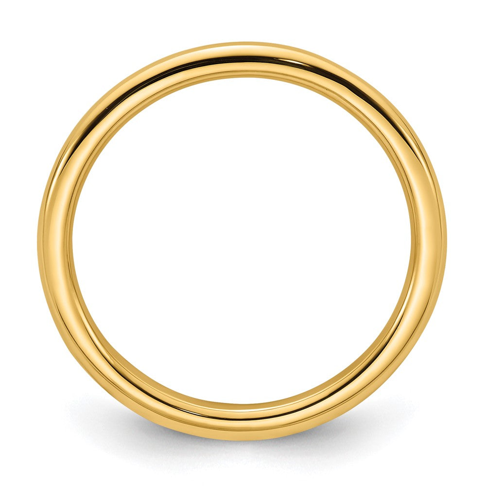 Alternate view of the 2mm to 6mm 14K Yellow Gold Domed Comfort Fit Band by The Black Bow Jewelry Co.