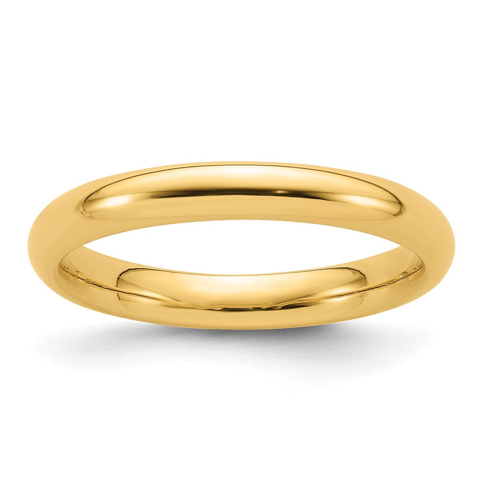 3mm 14K Yellow Gold STD Domed Comfort Fit Band, Size 4, Item R12336-3MM-04 by The Black Bow Jewelry Co.