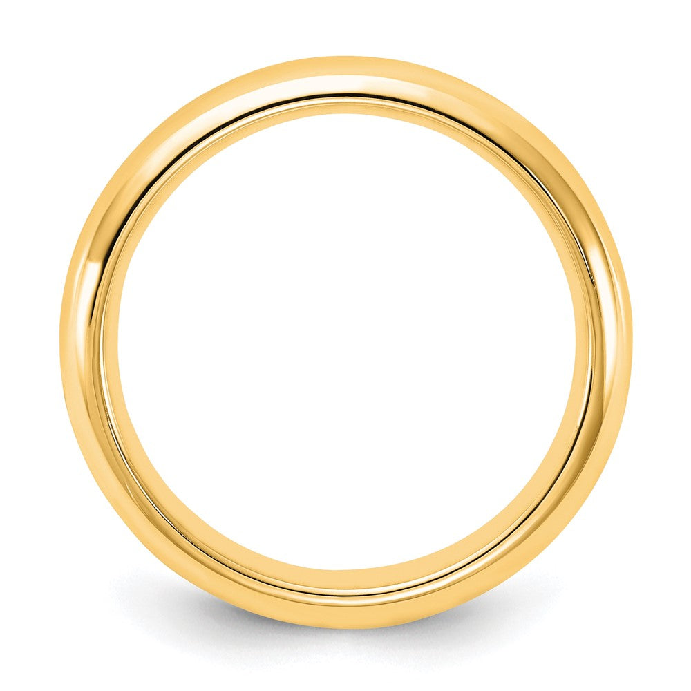 Alternate view of the 4mm 14K Yellow Gold STD Domed Comfort Fit Band, Size 4 by The Black Bow Jewelry Co.