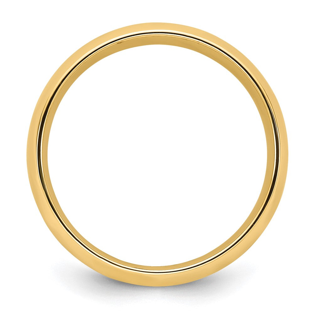 Alternate view of the 5mm 14K Yellow Gold STD Domed Comfort Fit Band, Size 4 by The Black Bow Jewelry Co.