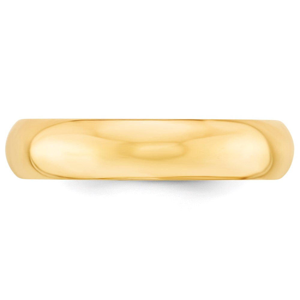 Alternate view of the 5mm 14K Yellow Gold STD Domed Comfort Fit Band, Size 4 by The Black Bow Jewelry Co.