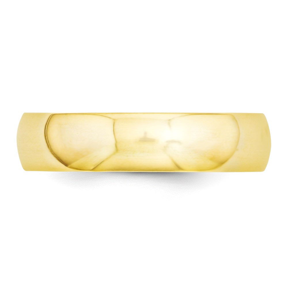 Alternate view of the 5mm 14K Yellow Gold STD Domed Comfort Fit Band, Size 4 by The Black Bow Jewelry Co.