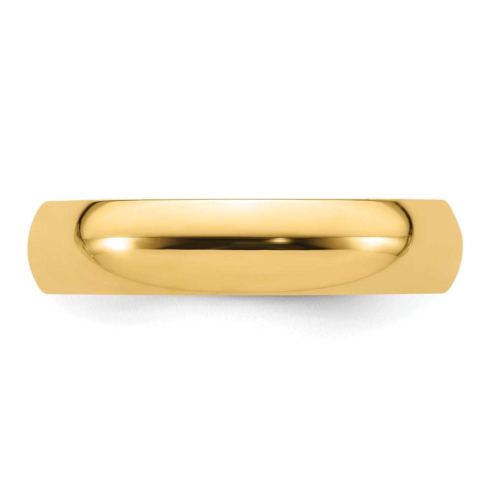 Alternate view of the 5mm 14K Yellow Gold STD Domed Comfort Fit Band, Size 4 by The Black Bow Jewelry Co.