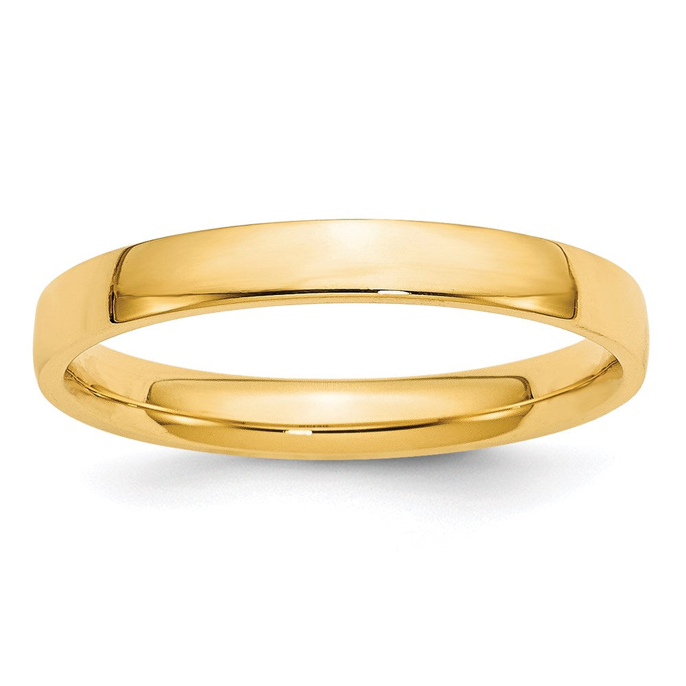 3mm 14K Yellow Gold Lightweight Domed Comfort Fit Band, Size 4, Item R12337-3MM-04 by The Black Bow Jewelry Co.