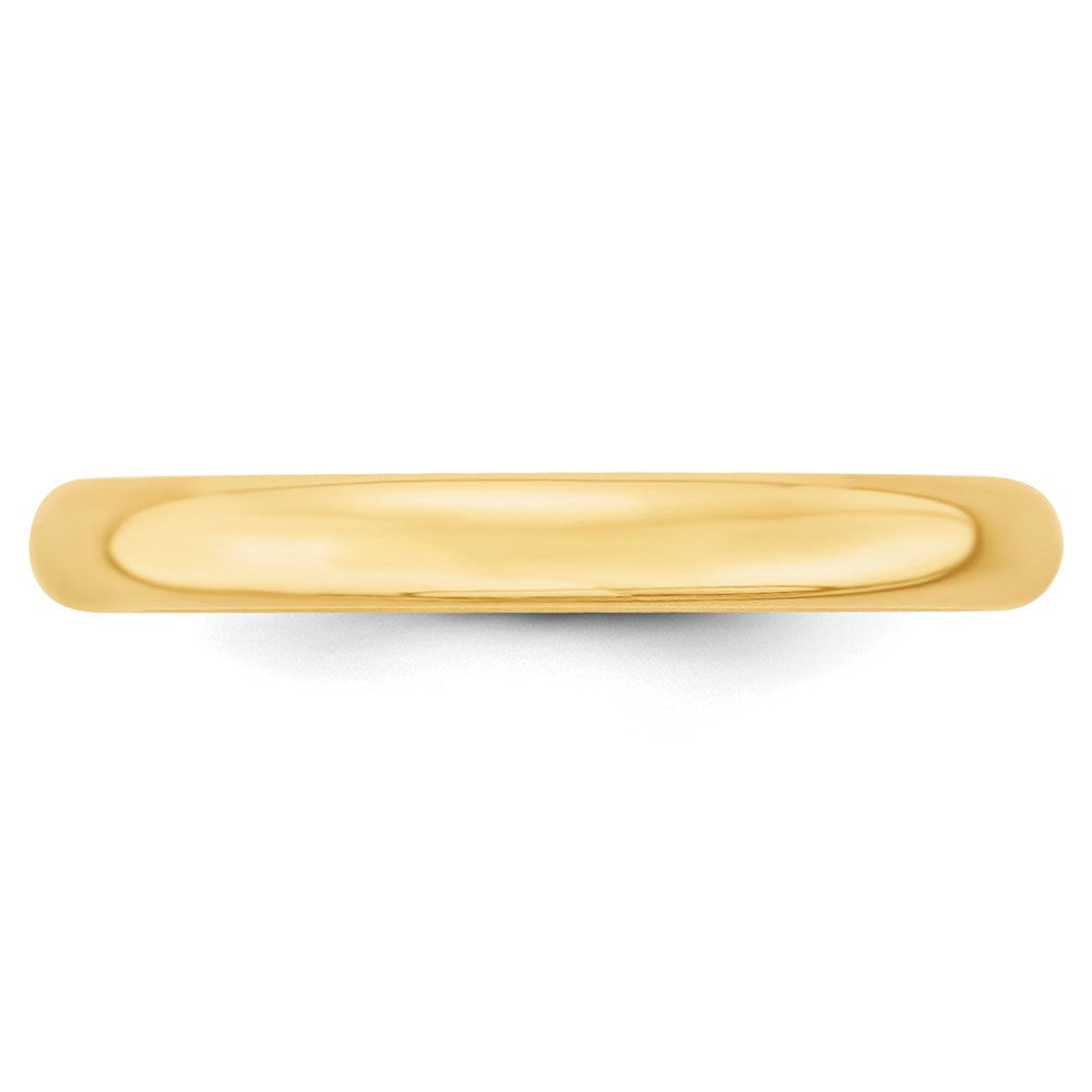 Alternate view of the 3mm 14K Yellow Gold Lightweight Domed Comfort Fit Band, Size 4 by The Black Bow Jewelry Co.