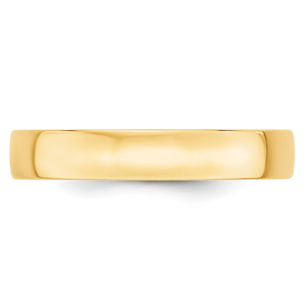 Alternate view of the 4mm 14K Yellow Gold Lightweight Domed Comfort Fit Band, Size 4 by The Black Bow Jewelry Co.