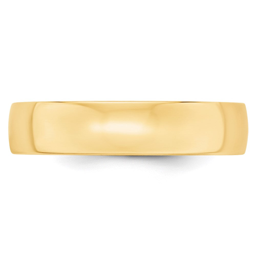 Alternate view of the 5mm 14K Yellow Gold Lightweight Domed Comfort Fit Band, Size 4 by The Black Bow Jewelry Co.