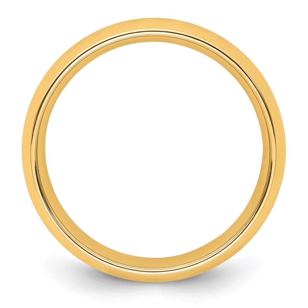 Alternate view of the 7mm 14K Yellow Gold STD Domed Comfort Fit Band, Size 6 by The Black Bow Jewelry Co.