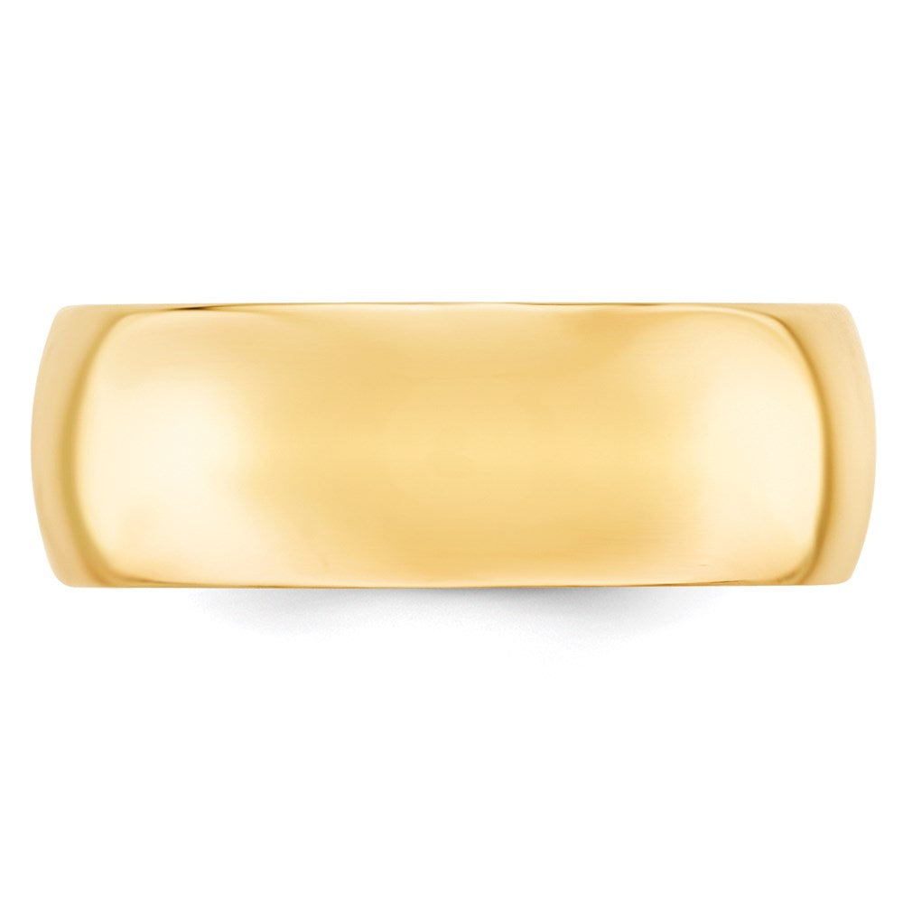 Alternate view of the 8mm 14K Yellow Gold STD Domed Comfort Fit Band, Size 6 by The Black Bow Jewelry Co.