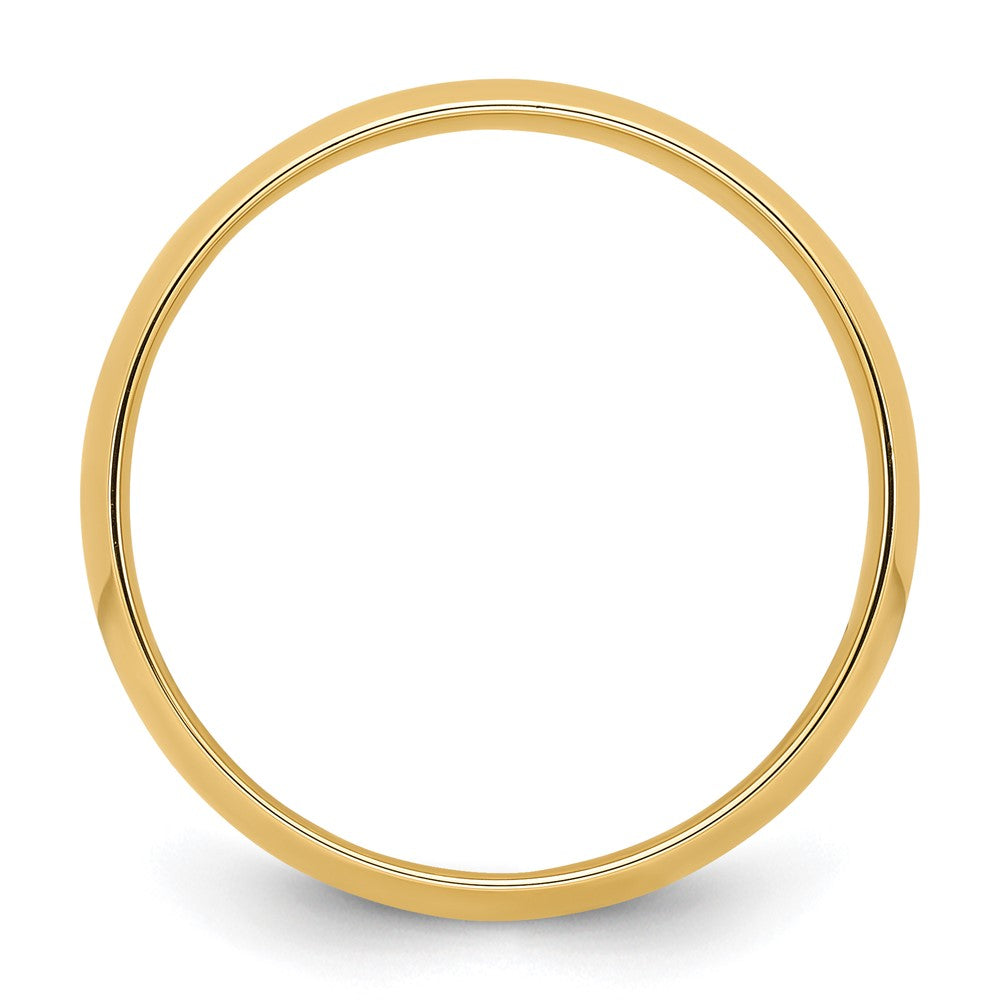 Alternate view of the 7mm 14K Yellow Gold Lightweight Domed Comfort Fit Band, Size 6 by The Black Bow Jewelry Co.