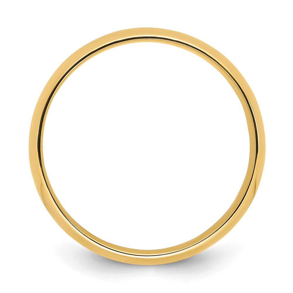 Alternate view of the 7mm or 8mm 14K Yellow Gold Lightweight Domed Comfort Fit Band by The Black Bow Jewelry Co.