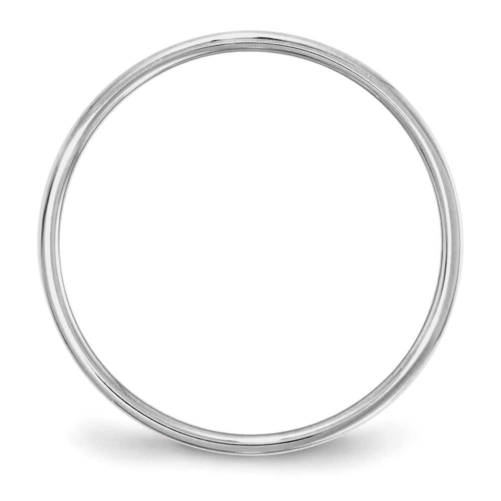 Alternate view of the 5mm 10K White Gold Lightweight Flat Standard Fit Band, Size 4 by The Black Bow Jewelry Co.