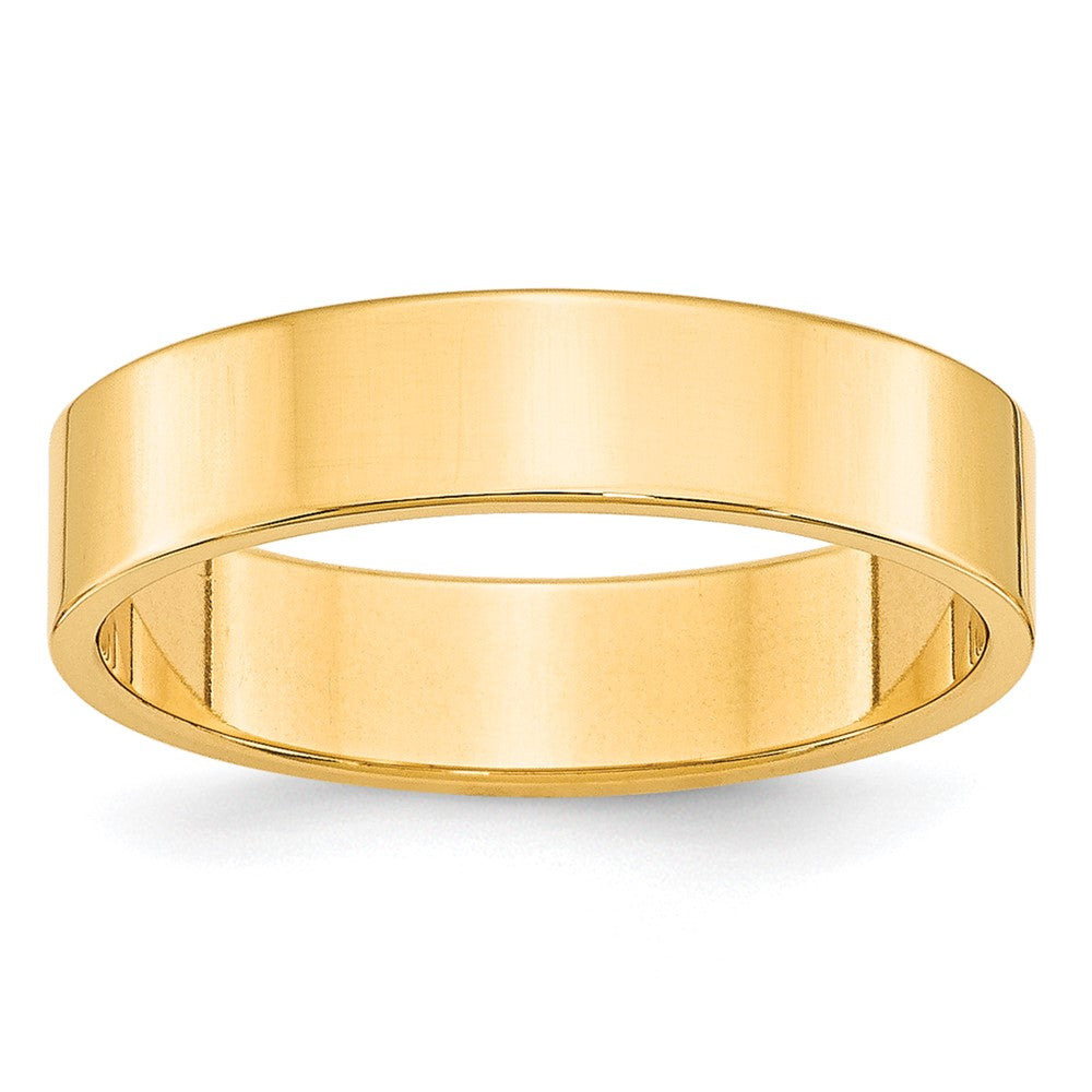 5mm 10K Yellow Gold Lightweight Flat Standard Fit Band, Size 11, Item R12348-10KY-11 by The Black Bow Jewelry Co.