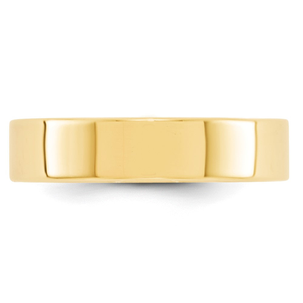Alternate view of the 5mm 10K Yellow Gold Lightweight Flat Standard Fit Band, Size 4 by The Black Bow Jewelry Co.