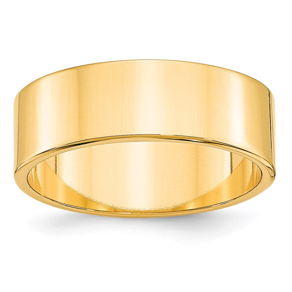 7mm 10K Yellow Gold Lightweight Flat Standard Fit Band, Size 14, Item R12350-10KY-14 by The Black Bow Jewelry Co.
