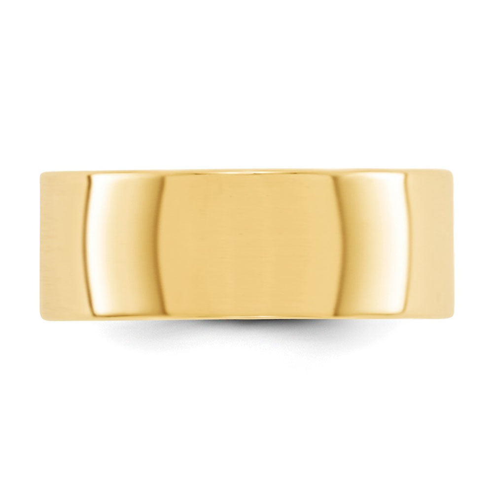 Alternate view of the 8mm 10K Yellow Gold Lightweight Flat Standard Fit Band, Size 4 by The Black Bow Jewelry Co.