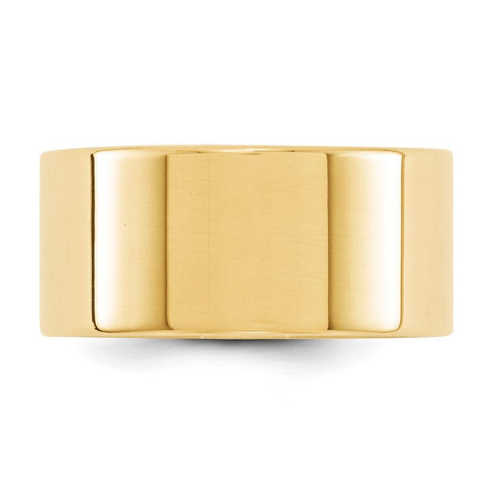 Alternate view of the 10mm 10K Yellow Gold Lightweight Flat Standard Fit Band, Size 6 by The Black Bow Jewelry Co.