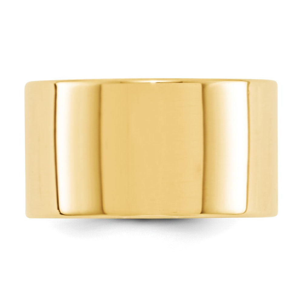 Alternate view of the 12mm 10K Yellow Gold Lightweight Flat Standard Fit Band, Size 6 by The Black Bow Jewelry Co.