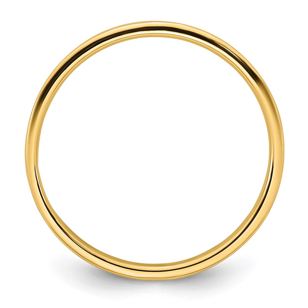 Alternate view of the 2mm 14K Yellow Gold Lightweight Flat Standard Fit Band, Size 4 by The Black Bow Jewelry Co.